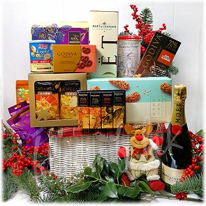 X5   Moet香檳 + Godiva朱古力 聖誕禮物盒 